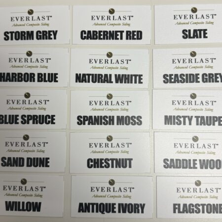 Everlast Display Color Name Plates